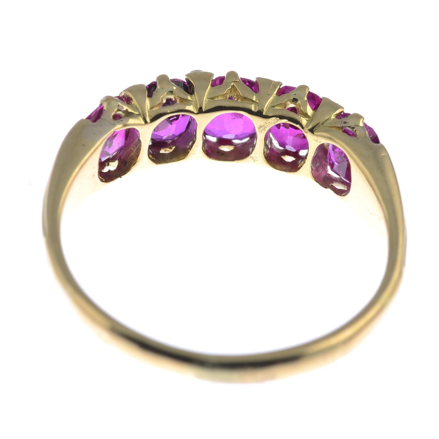 An 18ct gold Burmese ruby and diamond ring. - Image 3 of 3