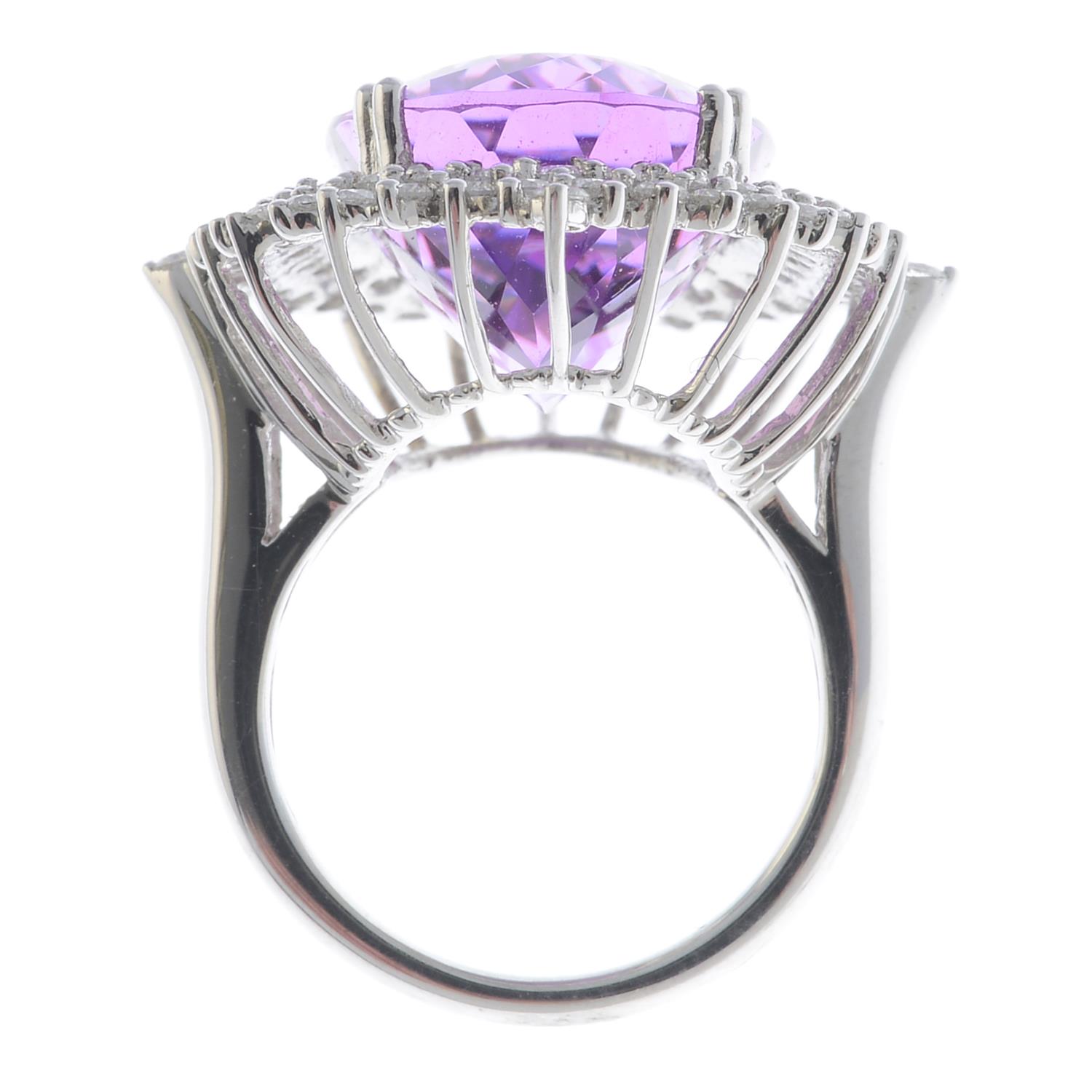 A kunzite and diamond dress ring. - Image 2 of 3