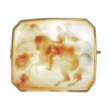A 19th century gold shell cameo brooch.
