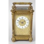 An early 20th century brass cased carriage clock,