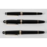 Three Montblanc Meisterstuck pens,
