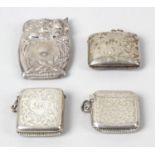 A late Victorian silver vesta case,