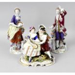 A collection of twelve assorted continental porcelain figures,