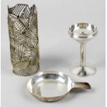 A small silver candle holder by Stuart Devlin,