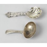 A Victorian silver caddy spoon,