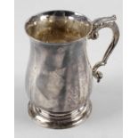 An early George III silver pint mug,