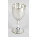 A 1920's plain silver goblet,