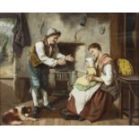 E Gilbert, a 19th century oil painting on panel,