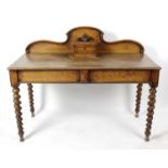 A 19th century oak side table,