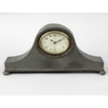 A Liberty & Co Tudric English pewter mantel clock,