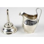 A George III silver cream jug,