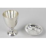 A 1920's plain silver goblet,