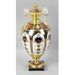 An impressive Royal Crown Derby Imari pattern vase,