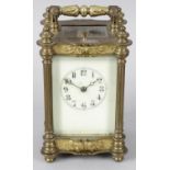 An early 20th century repeater carriage clock,