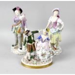 A collection of eleven assorted Continental porcelain figures,