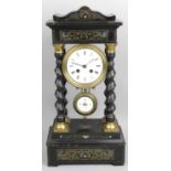 A 19th century portico clock,