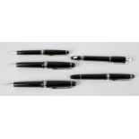 A group of nine Montblanc pens,