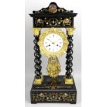 A 19th century portico clock,