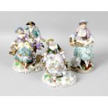 A collection of eleven assorted continental porcelain figures,