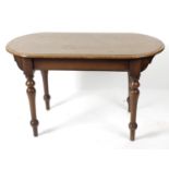 Five Victorian mahogany oval topped occasional tables,