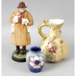 A small Moorcroft pottery vase,