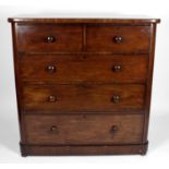 A Victorian mahogany chest of drawers,