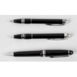 Three Montblanc ballpoints pens,