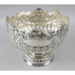 An Edwardian silver punch bowl,