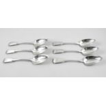 A set of six Scottish provincial silver table spoons,