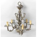 A reproduction cast metal chandelier,