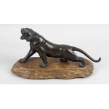 A late 19th century Japanese bronze study of a tiger,