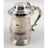 An early George III plain silver tankard,