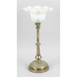 An early 20th century brass table lamp,