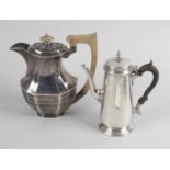 An early twentieth century silver bachelor coffee or chocolate pot,