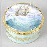 A Lynton porcelain table snuff box,