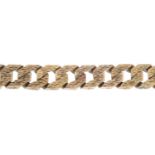 A bracelet. The textured curb-link chain, with slide clasp.