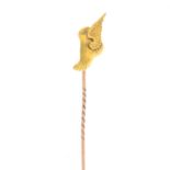 An early 20th century 18ct gold stickpin.
