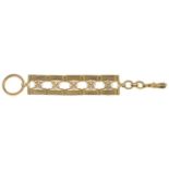 A late Victorian 9ct gold fob or watch chain.