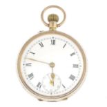 A late Victorian 12ct gold pocket watch.