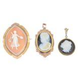 Three cameo items.