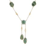 A turquoise and cultured pearl necklace.