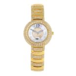 ALAIN PHILIPPE - an 18ct gold diamond wrist watch.