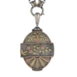 A late 19th century silver locket.