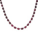 A late Georgian gold garnet necklace.