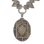 A late Victorian silver locket.