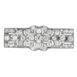 A mid 20th century platinum diamond brooch.