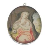 An Antique silver reliquary pendant.