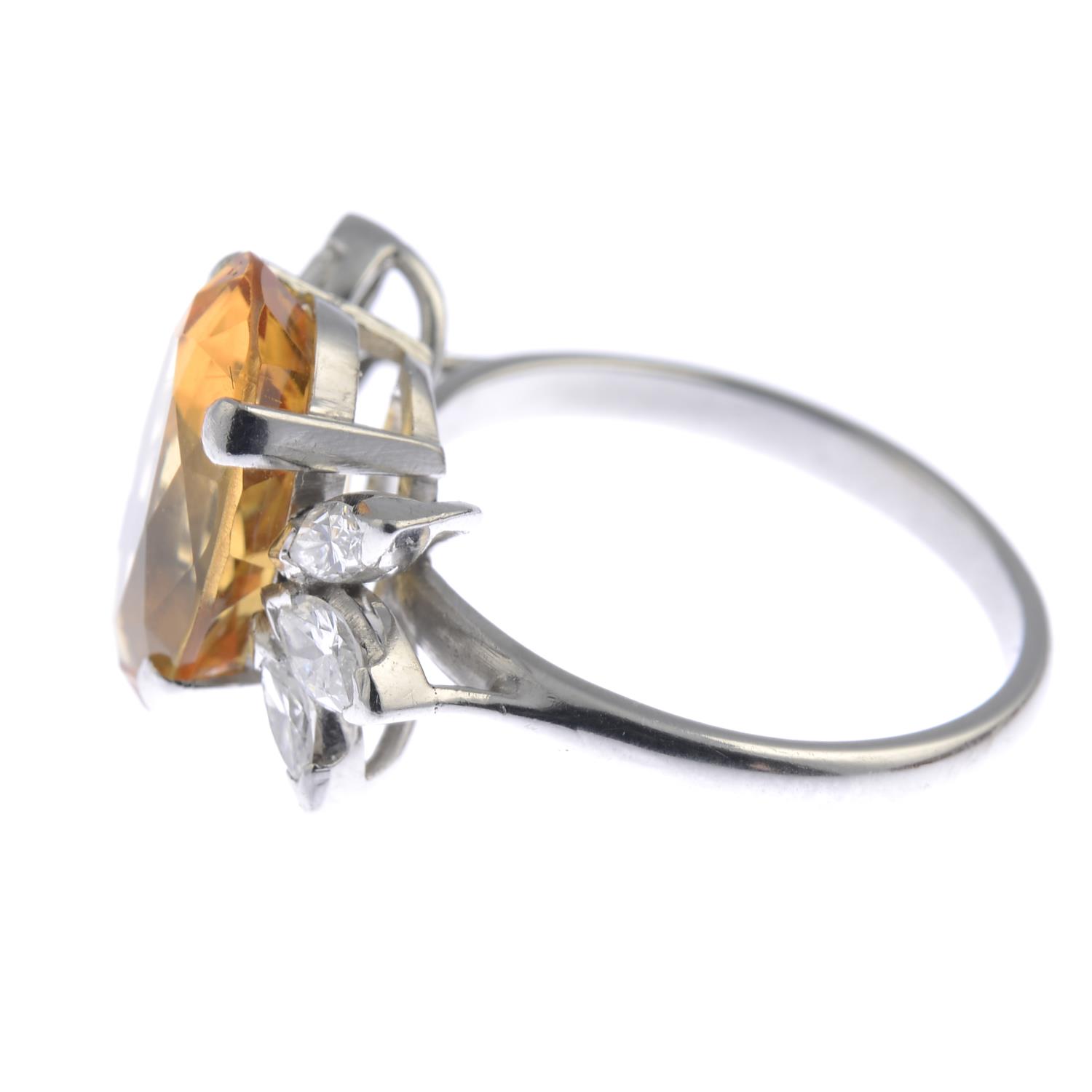 A topaz and diamond cocktail ring. - Image 3 of 4