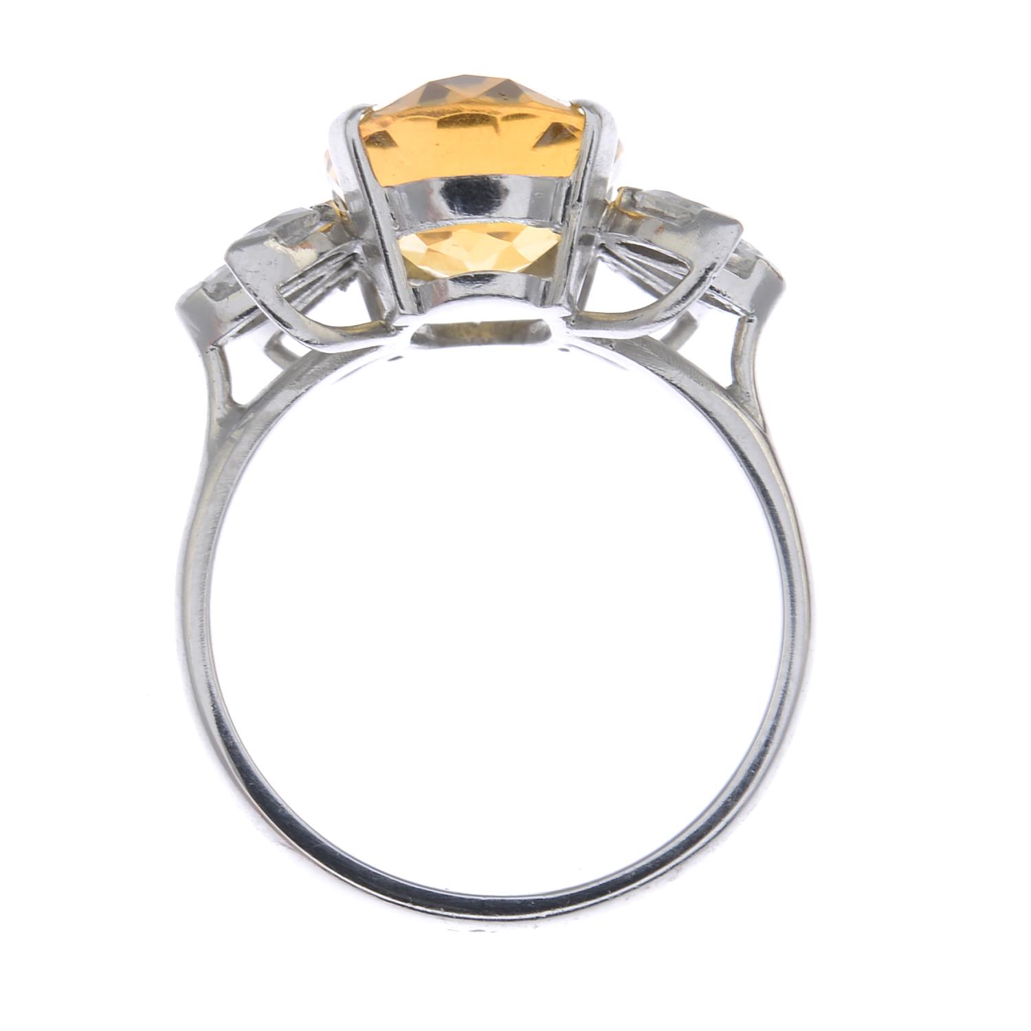 A topaz and diamond cocktail ring. - Image 2 of 4