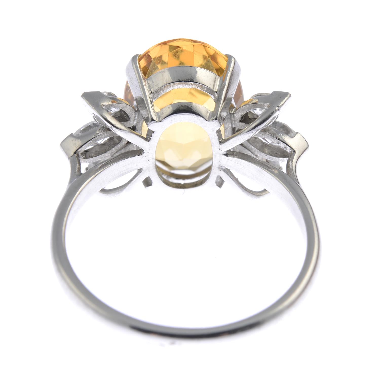 A topaz and diamond cocktail ring. - Image 4 of 4